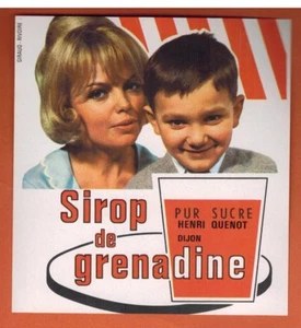 Etiquette de Sirop de Grenadine - H.Quenot-Dijon - Réf.n°398 - Foto 1 di 1