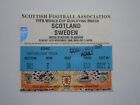 Scotland V Sweden 1996 World Cup Ticket At Rangers