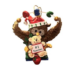 #1 Maestro Árbol de Navidad Adorno Plástico Búho Oso De Colección ABC Manzana - Imagen 1 de 7