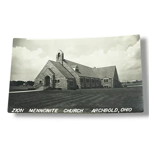 Postkarte RPPC Zion Mennonitenkirche Archbold Ohio D72 - Bild 1 von 2