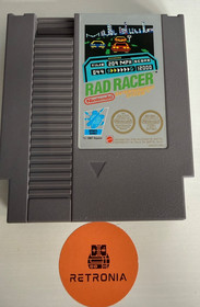 Rad Racer Nintendo Nes Game Cart Mattel GBR Version With Sleeve Cleaned & Tested