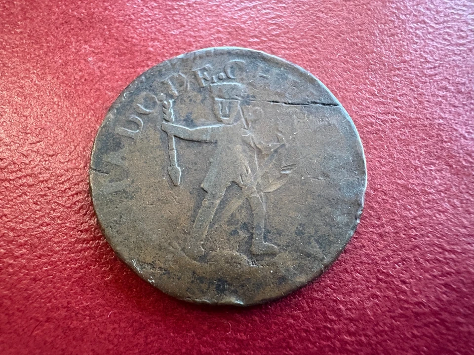 1856 Chihuahua ¼ Real KM#342 – Copper Cuartilla, Archer with Visible Face - Image 1 of 4