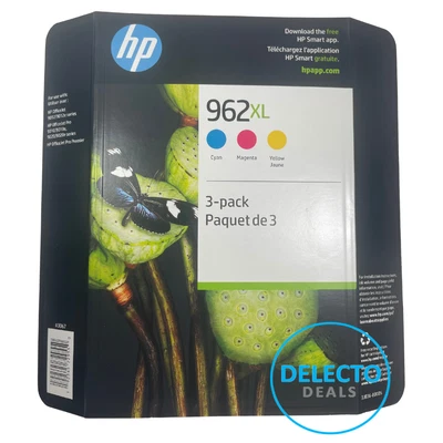 PACK DE 3 TINTAS COLOR HP 962XL C/M/Y ORIGINALES OFFICEJET PRO 9010 9015 SELLADAS 12/2026 Foto 1 de 4