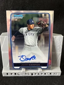 2012 Bowman Chrome Prospect Autograph #JC Jose Campos - New York Yankees /500 - Picture 1 of 2