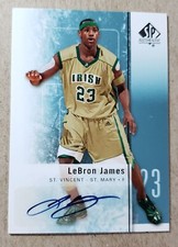 2011-12 SP Authentic LeBron James Auto #2 St. Vincent St. Mary Autograph