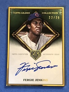 2023 Topps Gilded Fergie Jenkins Framed Auto Emerald /25