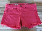 Sold Design Shorts Womens 29 Pink Denim Frayed Trim 10 inch Solid Casual