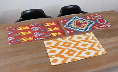 Ikat Pillow Cover Uzbek SET of 3 pcs 12.99" x 27.17" BrandNew FastShipment 16442 - Imagem 1 de 4