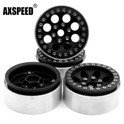 4x Alloy 1.9" Beadlock Felgen Wheel rims für 1/0 RC Crawler Axial scx10 trx4 D90 - Bild 1 von 4
