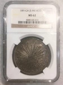 GA JS MEXICO 8R 1891 NGC MS62. - Picture 1 of 4