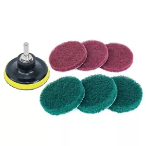 5 Zoll Reinigungspad Bohrer Kit | Scotch Brite Scuff Schleifscheiben Polieren Polieren - Bild 1 von 2