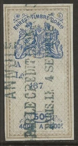 France 1874 Revenue Effet de commerce 50c #198 F/VF Used CV 120.00 EUR. - Picture 1 of 2