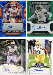 4 Card COLLEGE Football Auto Lot -NFL- College - CLEMSON TRENTON SIMPSON BLUE!! - Picture 1 of 2