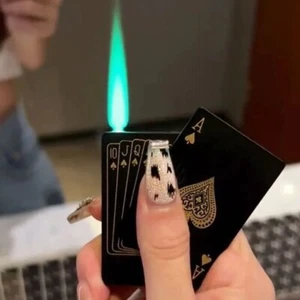 Butane Windproof Creative Poker Ace of Spades Lighter Cigarette Cigar Lighter - Bild 1 von 27