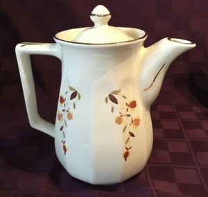 Autumn Leaf Bellevue Coffee Pot Hall China Jewel Tea Dinnerware Pot 2002 NALCC - Picture 1 of 7