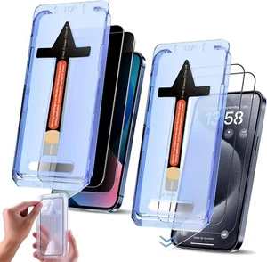 For iPhone 16 15 14 13 12 Pro Max Plus X Easy Fit Privacy Glass Screen Protector - Picture 1 of 13