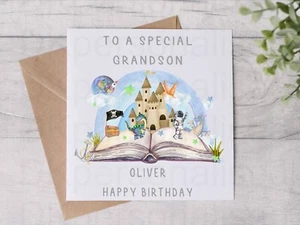 Personalisierte Geburtstagskarte Enkel, 4. 5. 7. 9. Neffe Enkel Sohn - Bild 1 von 2