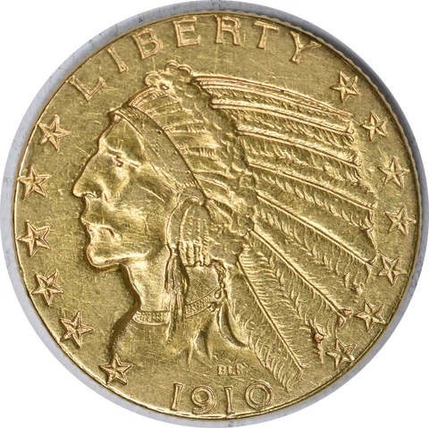 1910 $5 Gold Indian EF Uncertified #1056 Cover
