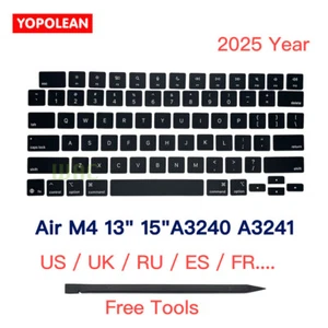 2025 M4 A3240 A3241 for Macbook Air Retina 13.6" 15.3" Key Cap Keyboard Repair - Afbeelding 1 van 5