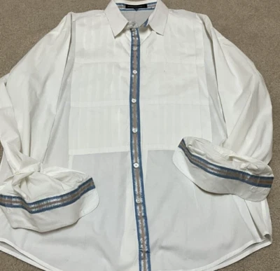 International Laundry Poly Blend White long Sleeve Shirt Size L  - Image 1 of 4