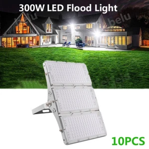 10x 300W LED Flood Light Spotlight Outdoor Basketball Garden Yard Security Lamp - Picture 1 of 10