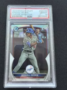2023 Bowman Draft Kendall George - Chrome Refractor - GEM MINT PSA 10 - Picture 1 of 1