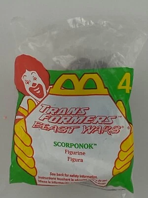 Figura de juguete Happy Meal 1997 Scorponok Transformers Beast Wars McDonalds nueva en paquete Foto 1 de 2