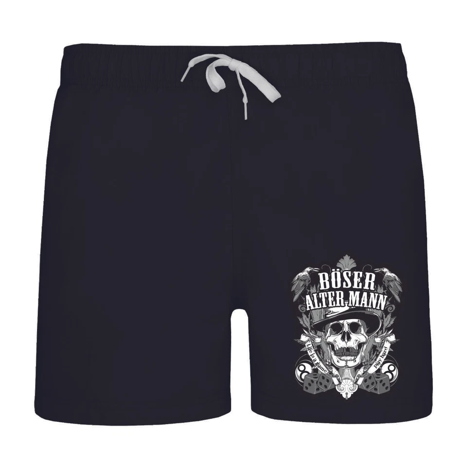 Herren Badehose Böser alter Mann Männer Motive M - 5XL Oldschool Rock n Roll - Bild 1 von 1