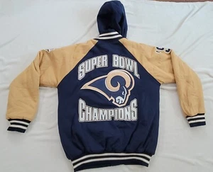 Vintage St Louis Rams Jacket Super Bowl Champions XXXIV 2000 NFL Medium - Picture 1 of 11
