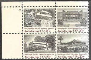 # 2019 - 2022 1982 20¢ Architecture MNH PB(4) 5 UL - Picture 1 of 1