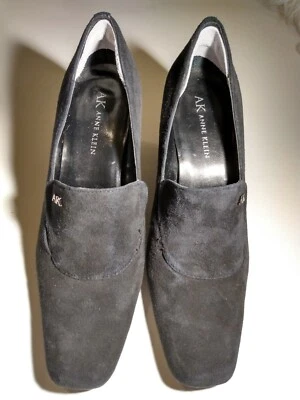 Zapatos sin cordones Anne Klein para mujer talla 8M negros de gamuza Foto 1 de 4