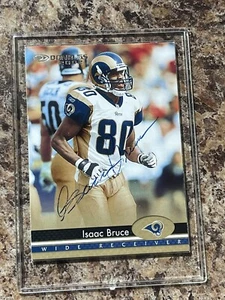 2002 Donruss #180 ISAAC BRUCE ST LOUIS RAMS Autograph Live Auto - Picture 1 of 2