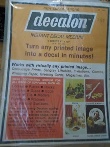 Decalon Instant Decal Medium 5 sheets 5" x 7" NOS Sealed No. 653 Sealed Vintage - Picture 1 of 3