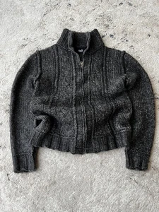 VTG Cropped Dolce Gabbana  Italian Vibe Luxury Crazy Knitwear zip Sweater - Picture 1 of 7
