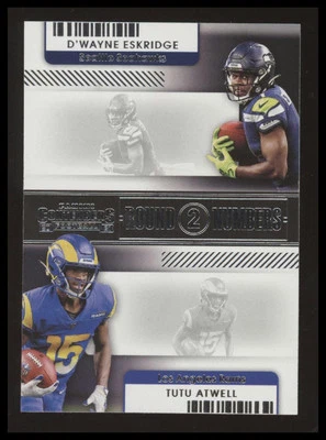 2021 Panini Contenders #RN-DES D'Wayne Eskridge / Tutu Atwell Round Numbers - Image 1 of 2