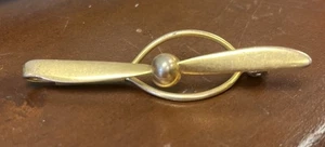Vintage Airplane Propeller Tie Clip Pin Bar By Swank - Picture 1 of 3