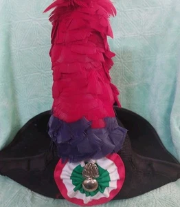 Cappello Vintage Esercito Italiano Carabinieri Lucerna Bicorne con Piume Pennacchio - Foto 1 di 13