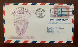 1928 Air Mail First Flight Chicago to Atlanta - Nashville Tennessee  - Picture 1 of 2