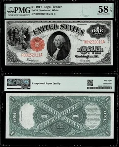 FR#39 1917 $1 LARGE SIZE~LEGAL TENDER NOTE~ PMG CH AU58 EPQ - Picture 1 of 1