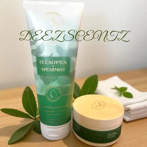 Bath & Body Works FEUCHTIGKEITSSPENDENDES KÖRPERWASCHMITTEL & KÖRPERBUTTER EUKALYPTUS & MINZE X2 - Bild 1 von 2