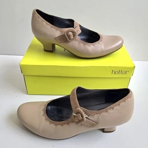 Hotter Shoes Bridgette Comfort Concept Buckle Kitten Heel Womens Shoes Size 7.5 - Picture 1 of 11