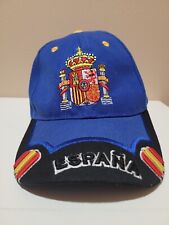 Spain Espana Adjustable Hat Embroided Blue And Black Preowned