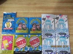 10 t.v. shows sealed packs of cards topps mork/mindy/the simpsons /all my childr - Picture 1 of 3