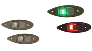 Satz Positionslaternen zum Seiten Einbau LED Bootlicht Positionslicht Edelstahl - Bild 1 von 1