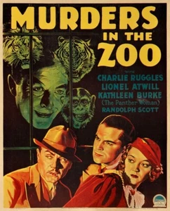 Murders in the Zoo 1933 Dvd.Copy of public domain film.Disc only no case - Picture 1 of 1