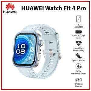 Huawei Watch Fit 4 Pro BLUE 1.82" AMOLED Bluetooth Android iOS Smartwatch - Picture 1 of 6