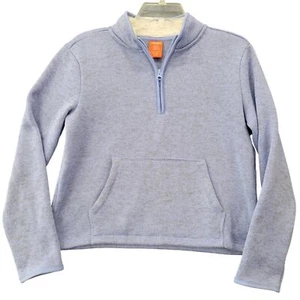Joe Fresh Active Blue Pullover Sweatshirt Preppy Knit Zip Womens Size XL Juniors - Picture 1 of 6