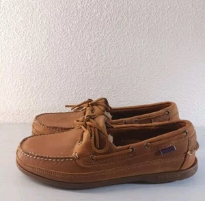 Sebago Schooner Crazy Horse Vintage Leather Shoe Mens Docksides NEW Size 11 R2 - Picture 1 of 14