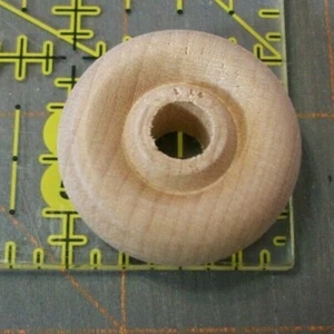 1" unfinished wood wheels with 1/4" hole lot of 4 - Picture 1 of 2