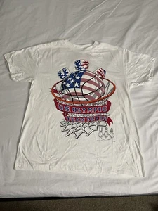 Vtg NWT USA Basketball “U.S. Olympic Team Pride” White Tee T Shirt Large M - Picture 1 of 15